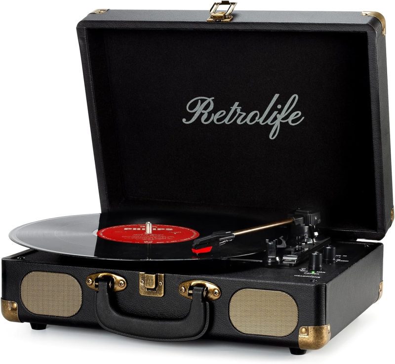 Retrolife Vinyl Record Player - Premium Vintage Turntable for Classic Music Experience