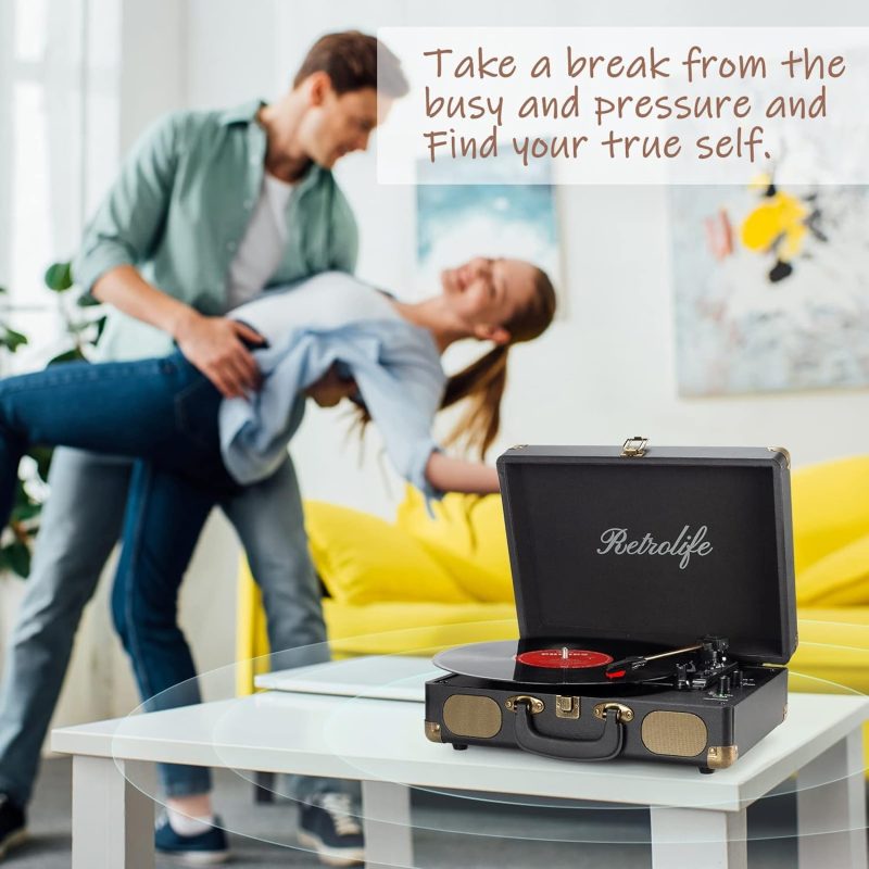 Retrolife Vinyl Record Player - Premium Vintage Turntable for Classic Music Experience - Image 7