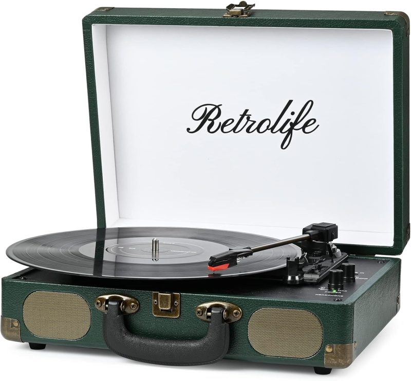 Retrolife Vinyl Record Player - Premium Vintage Turntable for Classic Music Experience - Image 8