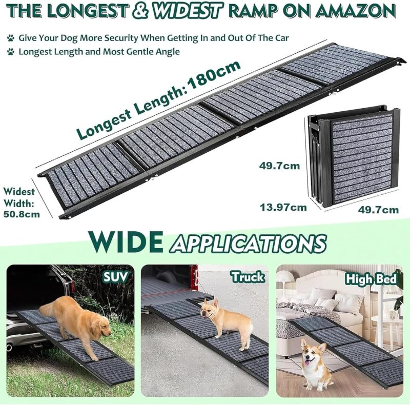 Extra Long Foldable Dog Ramp for Easy Access - Portable and Lightweight - Image 13