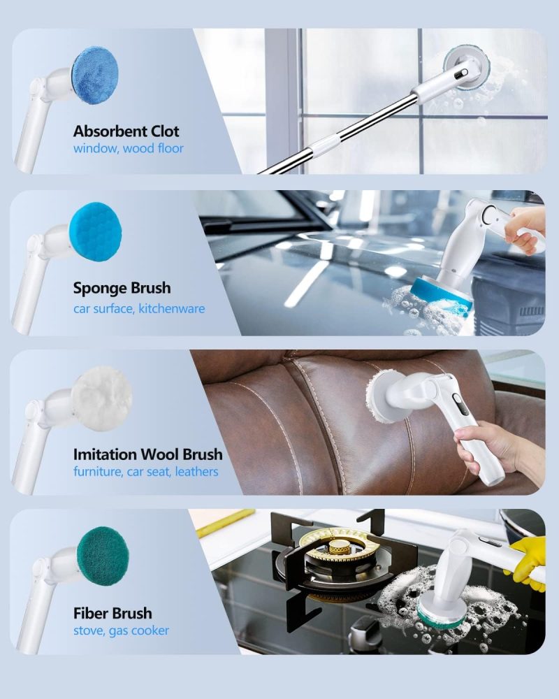Electric Spin Scrubber Replacement Brush Heads - Premium Quality Cleaning Attachments - Image 5
