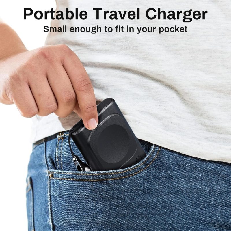 Portable Charger for Samsung Galaxy Watch - Fast Charging Power Bank with USB-C Cable, Compact External Battery Pack for Smar...