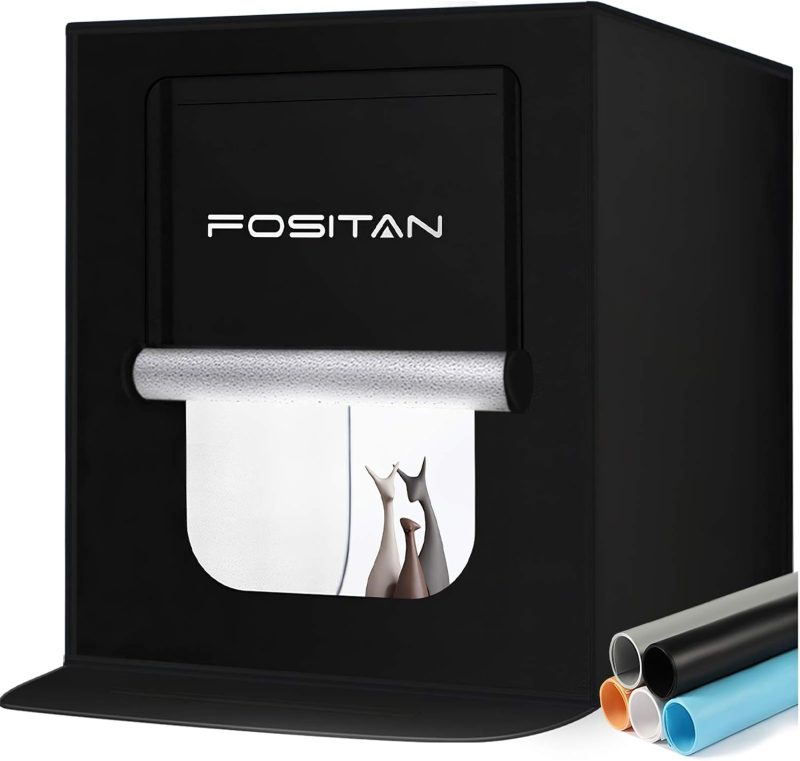 FOSITAN Light Tent Kit with LED Lights, Portable Photo Studio Box for Product Photography, Professional Tabletop Photo Shooti...