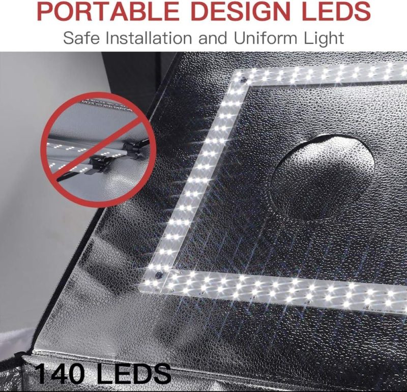 FOSITAN Light Tent Kit with LED Lights, Portable Photo Studio Box for Product Photography, Professional Tabletop Photo Shooti...