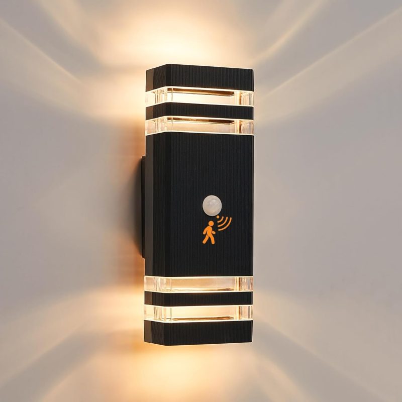 Outside Lights with Motion Sensor for Enhanced Security and Energy Savings - Weatherproof LED Outdoor Lighting with PIR Senso...