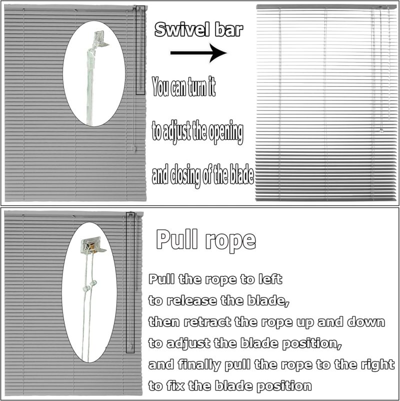 Aluminum Venetian Blinds Beige - Premium Quality Window Treatments for Home and Office with Light Filtering and Privacy Contr...