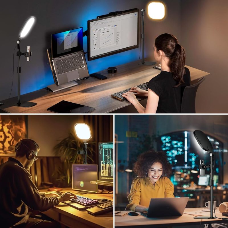 Video Conference Lights for Zoom - Professional LED Lighting Kit for Online Meetings, Remote Work, Live Streaming, Webinars -...