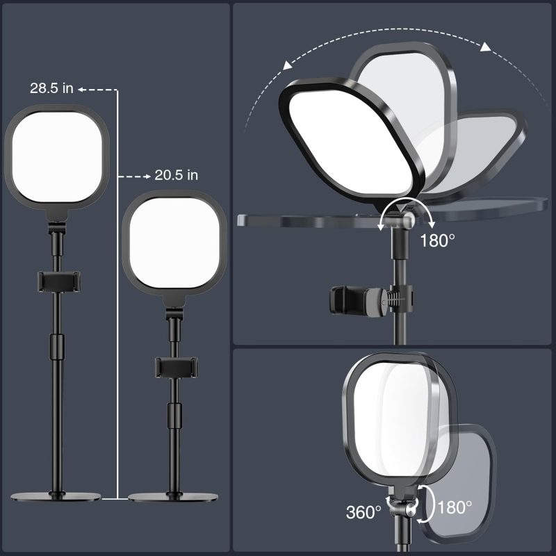 Video Conference Lights for Zoom - Professional LED Lighting Kit for Online Meetings, Remote Work, Live Streaming, Webinars -...