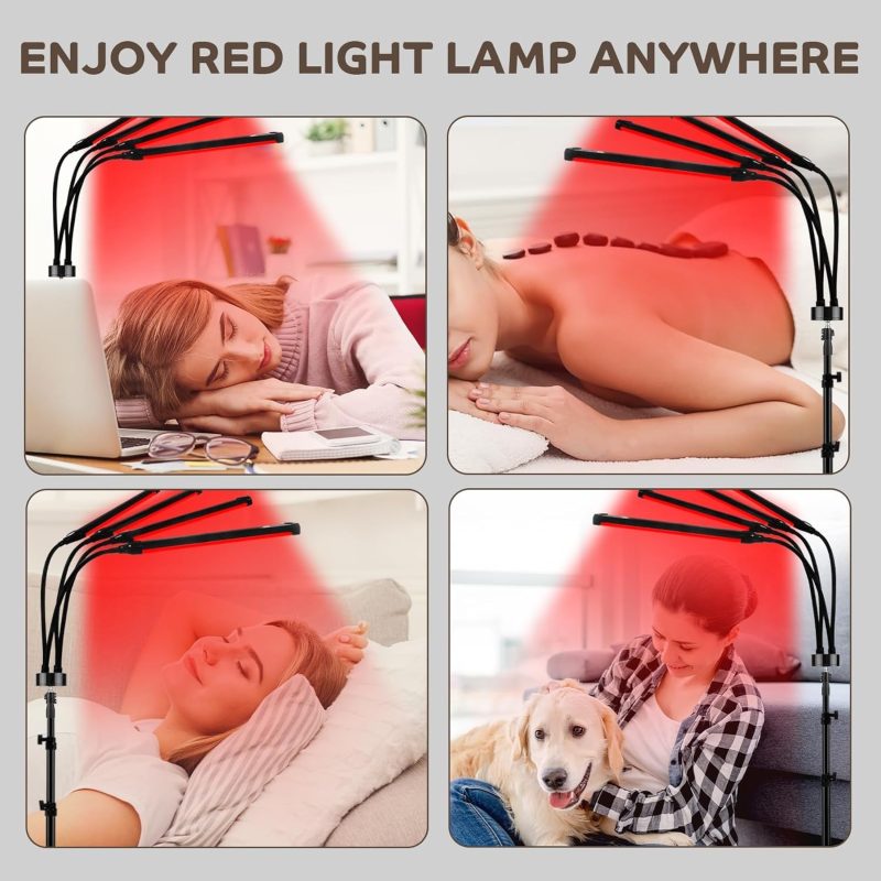 Red Infrared Lamp for Pain Relief and Healing Therapy - Portable Heat Lamp for Muscle Recovery, Joint Pain Relief, and Inflam...