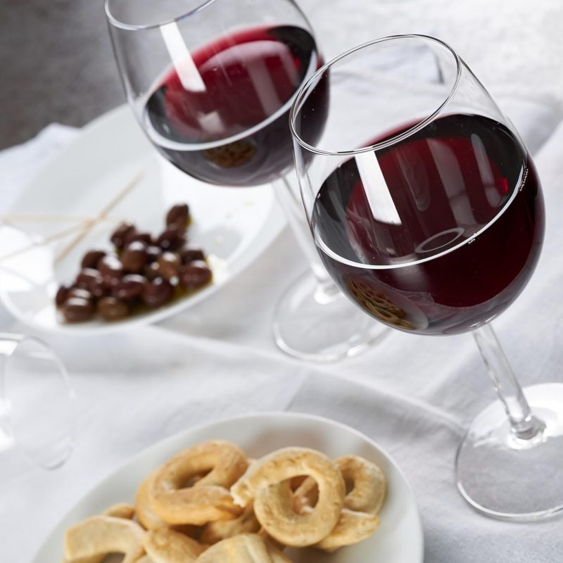 Crystal Clear Wine Glasses Set - Premium Stemware for Red & White Wines - Lead-Free, Dishwasher Safe Glassware for Partie...