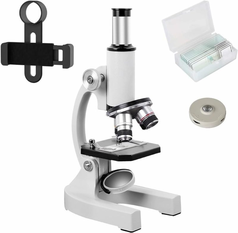 Microscope-200-4000X: High-Power LED Digital Biological Compound Microscope with 5MP Camera, Coaxial Coarse/Fine Focus, and W...