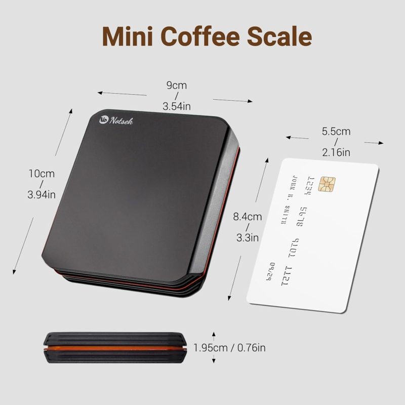Precision Coffee Scales with Timer | Digital Espresso Scale for Brewing, Grams & Ounces Measurement | Barista Tool for Po...