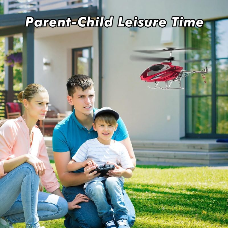 RC Helicopter for Boys, 2.4G Remote Control Helicopter with LED Light for Kids 12+ Years Old, Fixed Height, One-Key Take-Off,...