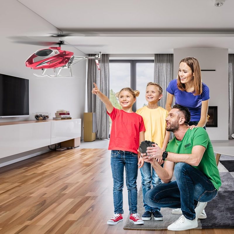 RC Helicopter for Boys, 2.4G Remote Control Helicopter with LED Light for Kids 12+ Years Old, Fixed Height, One-Key Take-Off,...