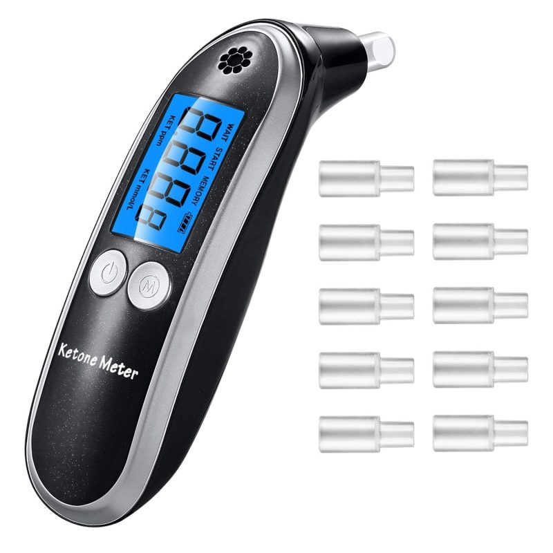 Ketone Meter Professional, Advanced Digital Ketone Analyzer & Ketosis Tester, Instant Results, Portable Breath Tester for...