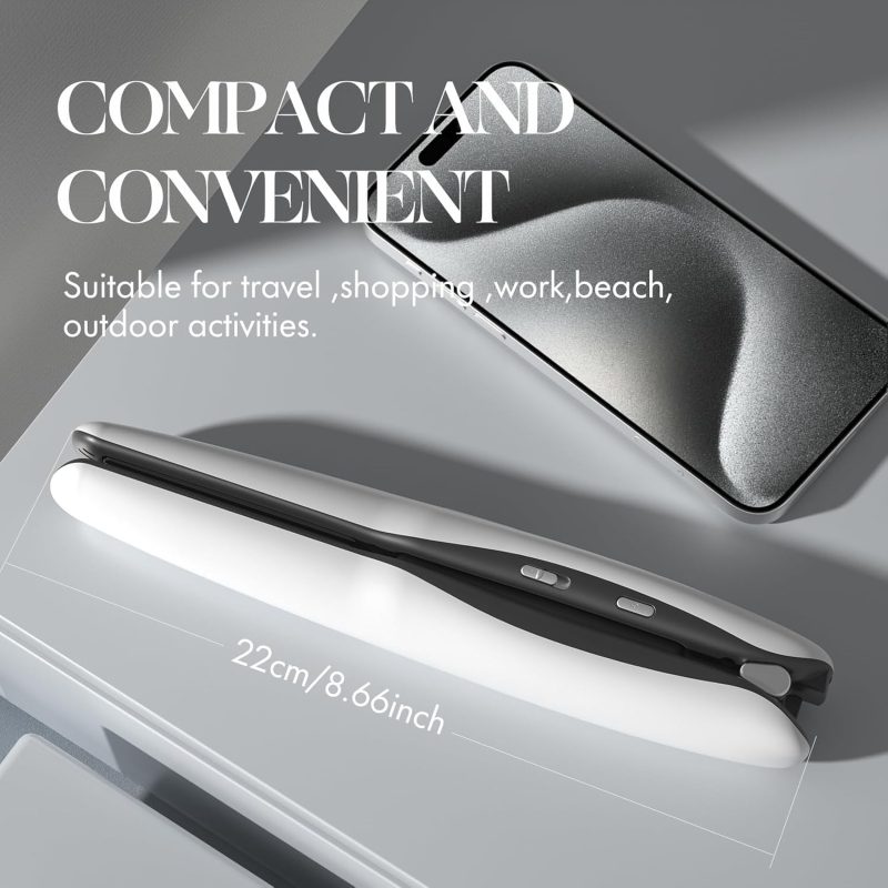Modesty 2-in-1 Cordless Hair Straightener and Curler, Mini Portable Flat for Short Thin Fine Hair, Rechargeable 4800mAh Batte...