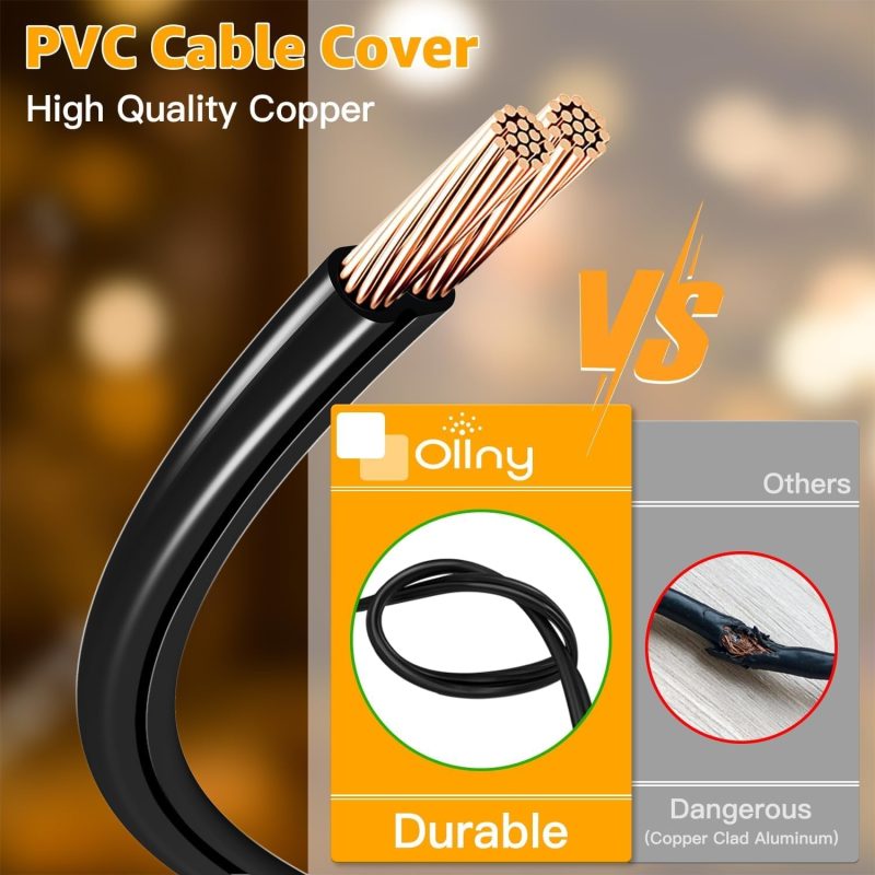 Ollny Festoon Lights Outdoor 7.5m, Christmas LED String Light Mains Powered, Waterproof with Plug/13+1 Shatterproof ST38 Bulb...