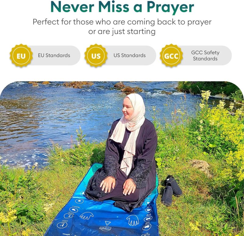 My Salah Mat for Adults - Smart Interactive Prayer Mat for Adults & Reverts Learning Surahs, Salah, Duas, & More - Mu...
