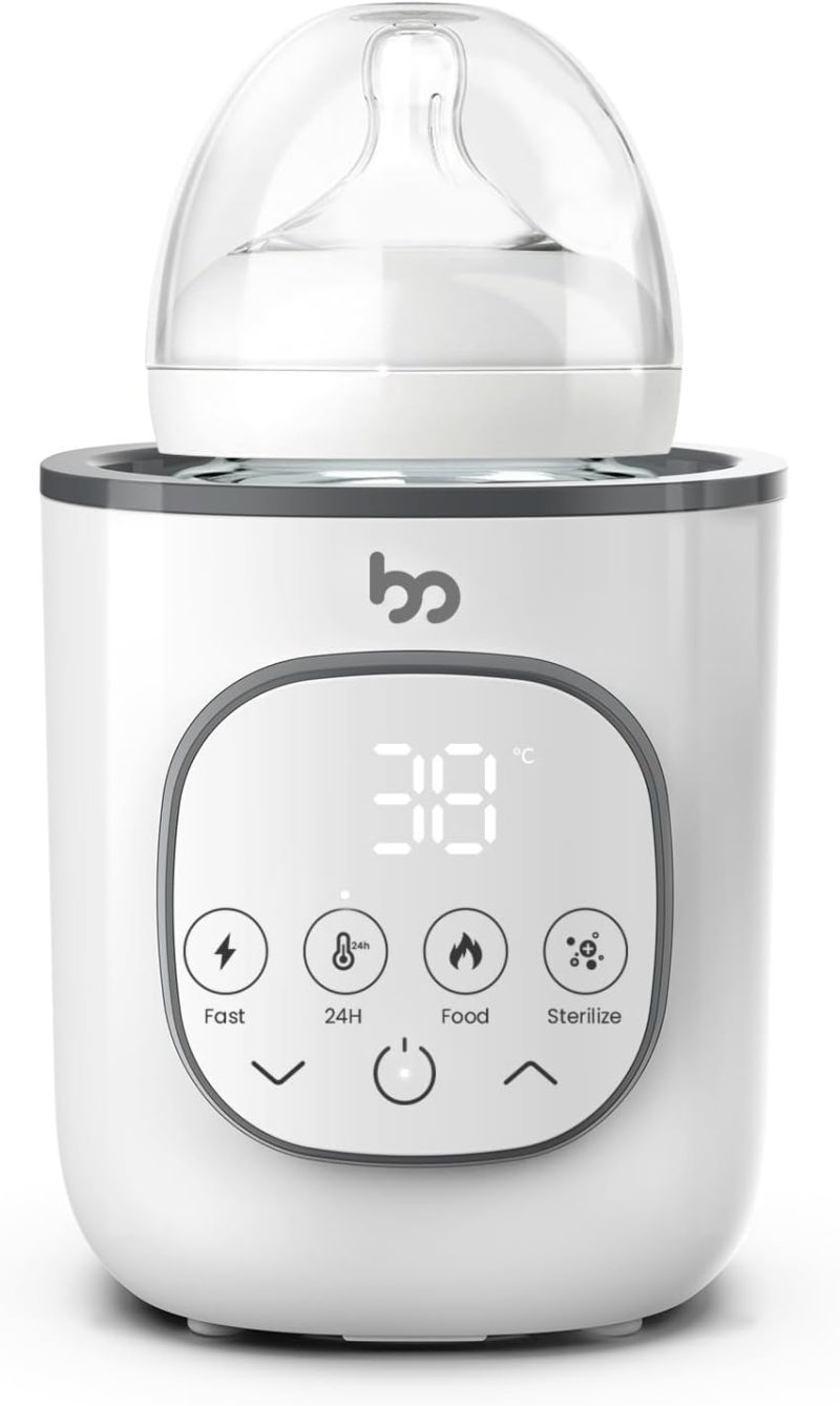 Baby Bottle Warmer, Warms Baby Feeds to Body Temperature in Minutes, Easy to Use, with Timer, Accurate Temp Control, Automati...