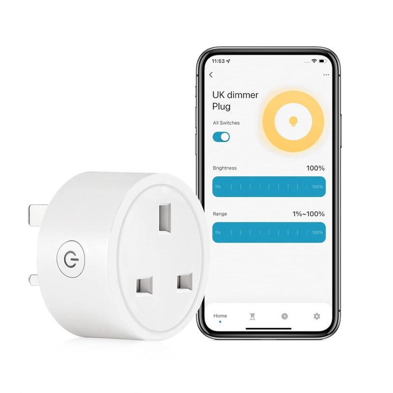 MOES Smart Plug Dimmer Socket, Dimmable LED, CFL, Halogen and Incandescent Bulbs, Dimmer LED Lights Brightness Adjust, Compat...
