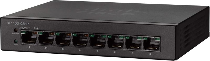Cisco SF110D-08 8-PORT 10/100, black