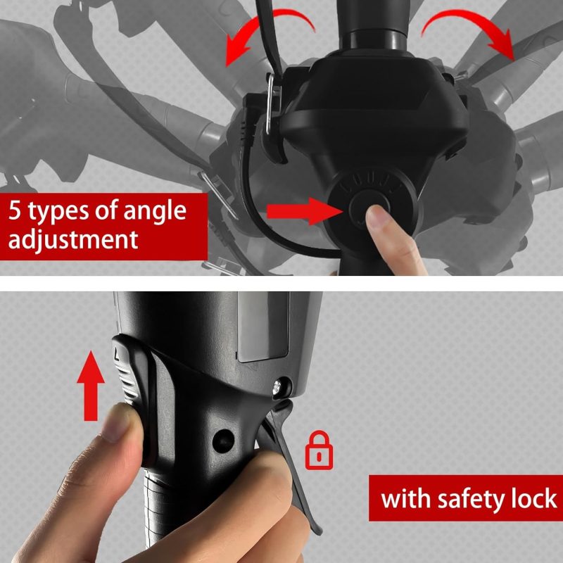 2-in-1 Cordless Pole Saw Mini Chainsaw 6 Inch, 21V Handheld Electric Chainsaw, 2.0Ah Large-Capacity Battery, 4-Level Height A...