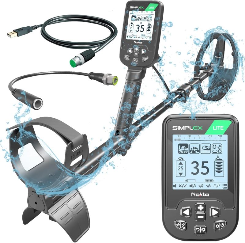 Nokta Simplex Lite Metal Detector with 9.5” Waterproof DD Search Coil (Simplex Lite)