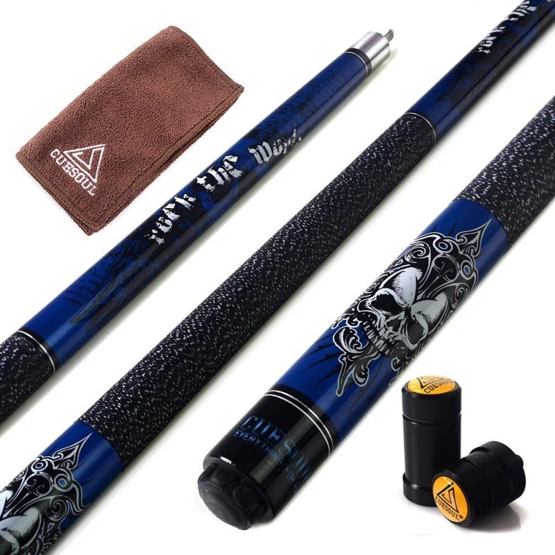 CUESOUL ROCKIN Series 58" 21oz Maple Pool Cue Stick Set