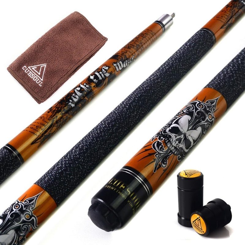 68304f621768bfe9ff0687d5643c82990668f70f052a5245dd57f.jpg CUESOUL ROCKIN Series 58" 19/20/21oz Maple Pool Cue Stick Set