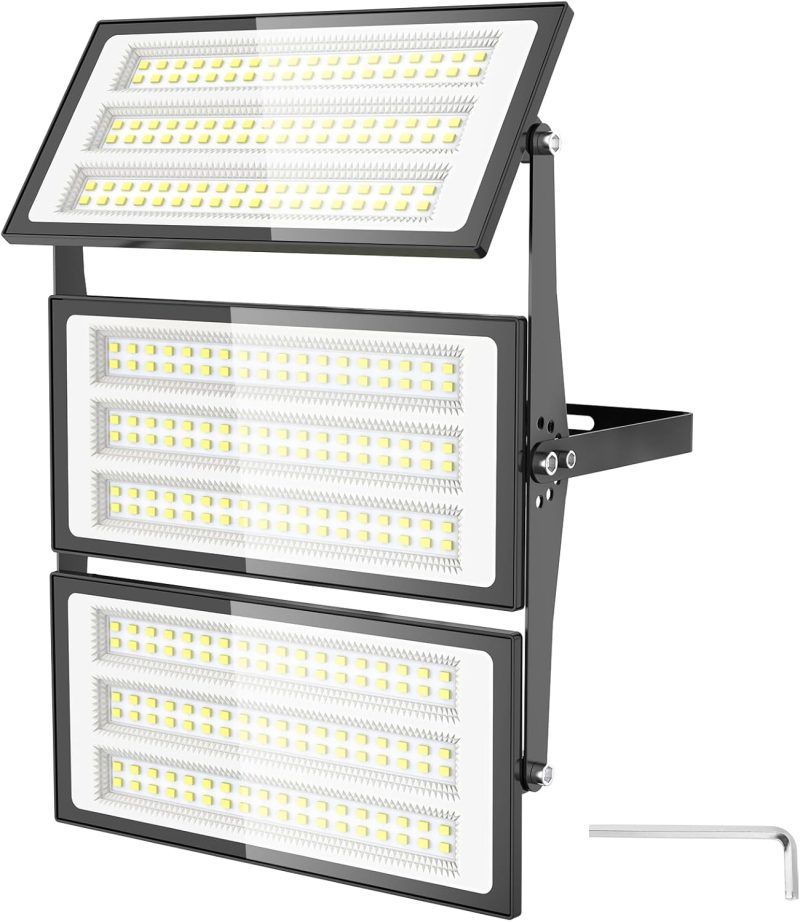 300W LED Floodlight Outdoor - Super Bright 30000LM Outdoor Security Lights IP66 Waterproof Flood Lighting 6000K Cool White Wa...