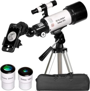 70 mm Refractor Telescope with Tripod, Fully Coated Optics, Easy Setup (New othe