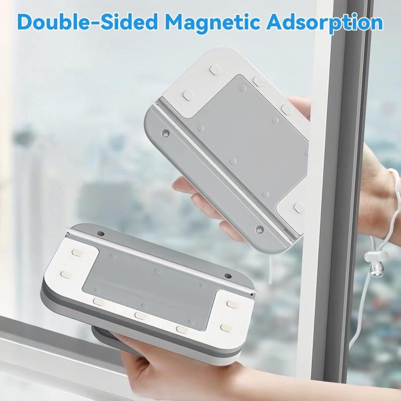 Magnetic Window Cleaner for Double Glazing,5.9 Inch Window Cleaner Magnet Magnetic Window Wiper Cleaner Adjustable Double‑S...