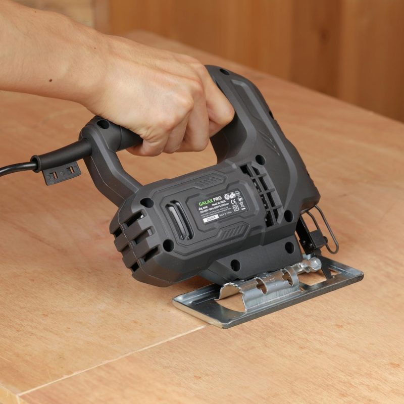 400W Variable Speed Jigsaw, 3000 SPM,±45° Bevel Cutting, Lock-on Button, Includes Blades for Wood and Metal - Image 8