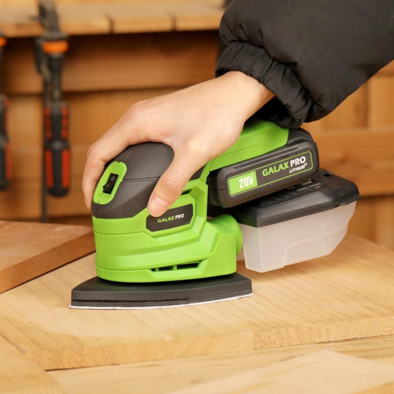 Cordless Detail Sander with 20V 2.0A Battery,12000 RPM Powerful Speed Detail Sanders with 20Pcs Sandpapers, Electric Mouse Sa...