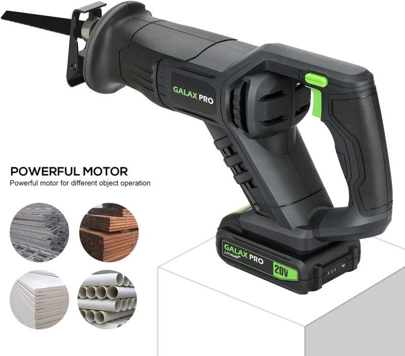 Cordless Reciprocating Saw 20V, Variable Speed 0-3000 SPM Cordless Reciprocating Saw, Tool-Free Blade Change, 5pcs Saw Blade,...