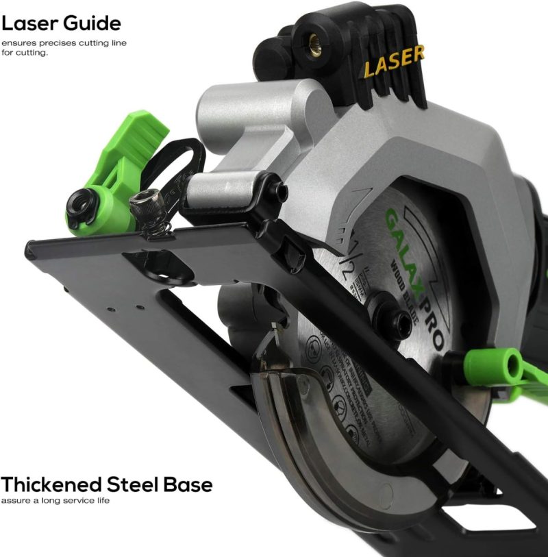 Cordless Mini Circular Saw 20V 3400RPM Professional Cordless Circular Saw, Adjustable Angle and Depth,Max Cutting Depth 42.8m...