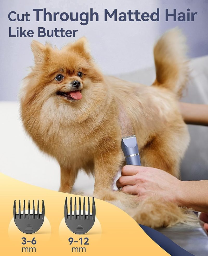 oneisall Dog Clippers Grooming Kit 4 in 1, Quite Cordless Dog Paw Trimmer & Nail Grinders & Small Dog Trimmer for Gro...