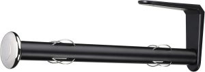 Black Stainless Steel Paper Towel Holder – Wall or Cabinet Mount, Durable & Rust-Resistant Kitchen Organizer