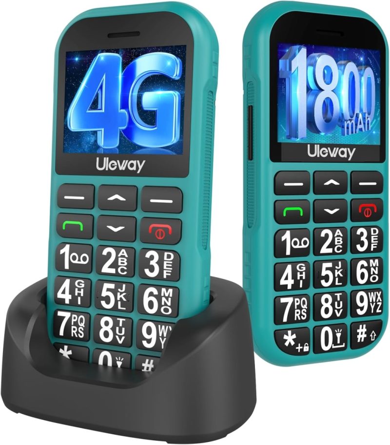 4G Big Button Mobile Phone for Elderly, 1800mAh Long Standby, SOS (New other)
