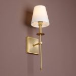 2 x Vintage Wall Lights Linen Shade E27 Bedside Sconce Antique Yosoan - Image 3