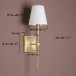 2 x Vintage Wall Lights Linen Shade E27 Bedside Sconce Antique Yosoan - Image 7