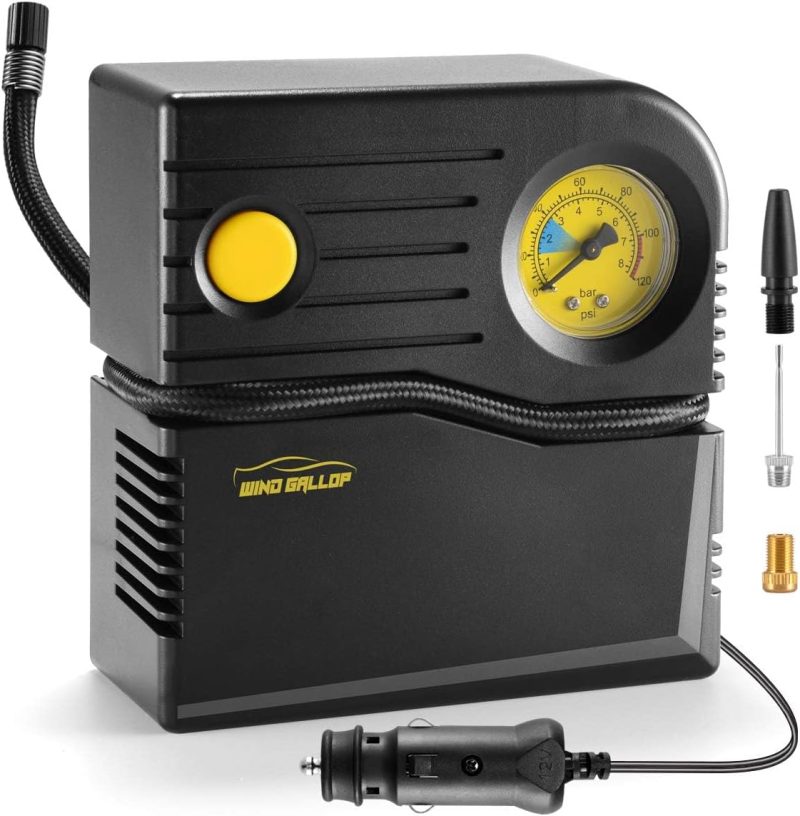 689338a3e285e27bf0699f632ed1ac1599dc03c7d843aa8607343.jpg 12V Tyre Inflator with Pressure Gauge – Portable Car Air Pump, Compact Design for Emergency Use, Inflator via Vehicle 12V Socket