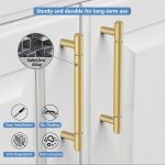 ‎Amerdeco 10x Gold Cabinet Handles 192mm Centres Kitchen Cupboard Door Pulls - Image 3