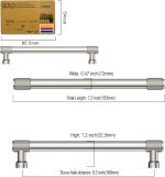 ‎Amerdeco 10x Cabinet Handles Brushed Satin Nickel Knurled Pulls 160mm Modern - Image 6