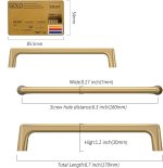 ‎Amerdeco 10x Champagne Bronze Cabinet Handles Knurled 160mm - Image 6