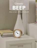 aboveClock Silent Analogue Wooden Alarm Clock - Image 7