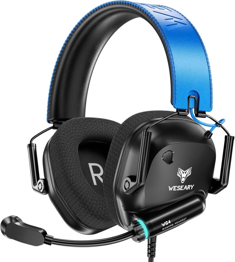 68a6e57514edf9e139327d6efa14419a3e184f107da0def75a9cf.jpg Wired Gaming Headset with Mic – 3.5mm for PS5/PS4/Xbox/PC/Switch, 40mm Drivers,