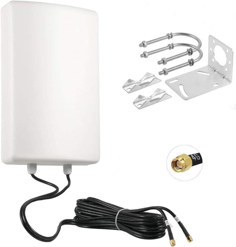 4G LTE MIMO Antenna – 11dBi High Gain Dual Cross-Polarised External Cellular Router Antenna, Wideband 698-2700MHz for Stronger Signal
