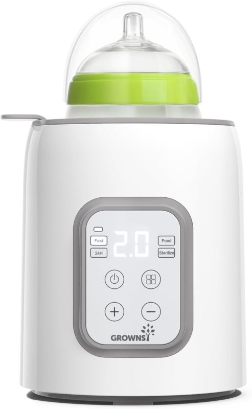 68b80ce3a91cdd3db010ae63d2e16b458fcd3d3bcb01dcd545cb9.jpg Baby Bottle Warmer 8-in-1 – GROWNSY Fast Milk & Food Warmer with Steaming, Defrost, Timer & Auto