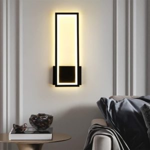 LED Wall Light 16W Modern Acrylic Sconce, 3000K Warm White, Black | 35% Off